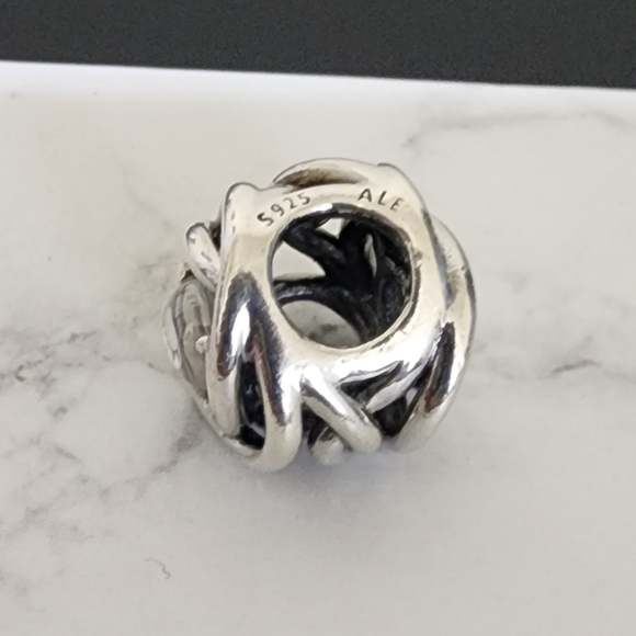 Pandora April Clear Eternity Circle Charm - Picture 7 of 8